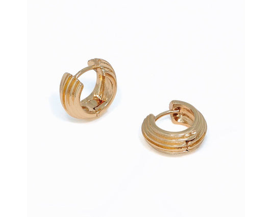 Ribbed Hoop Earrings
