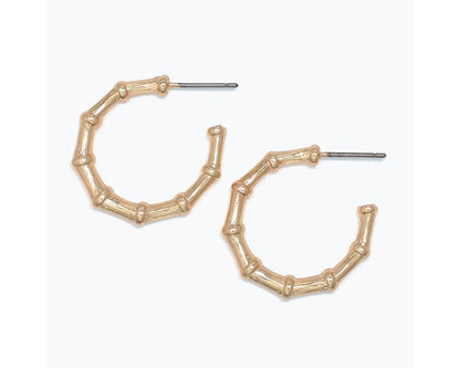Bamboo Hoop Earrings