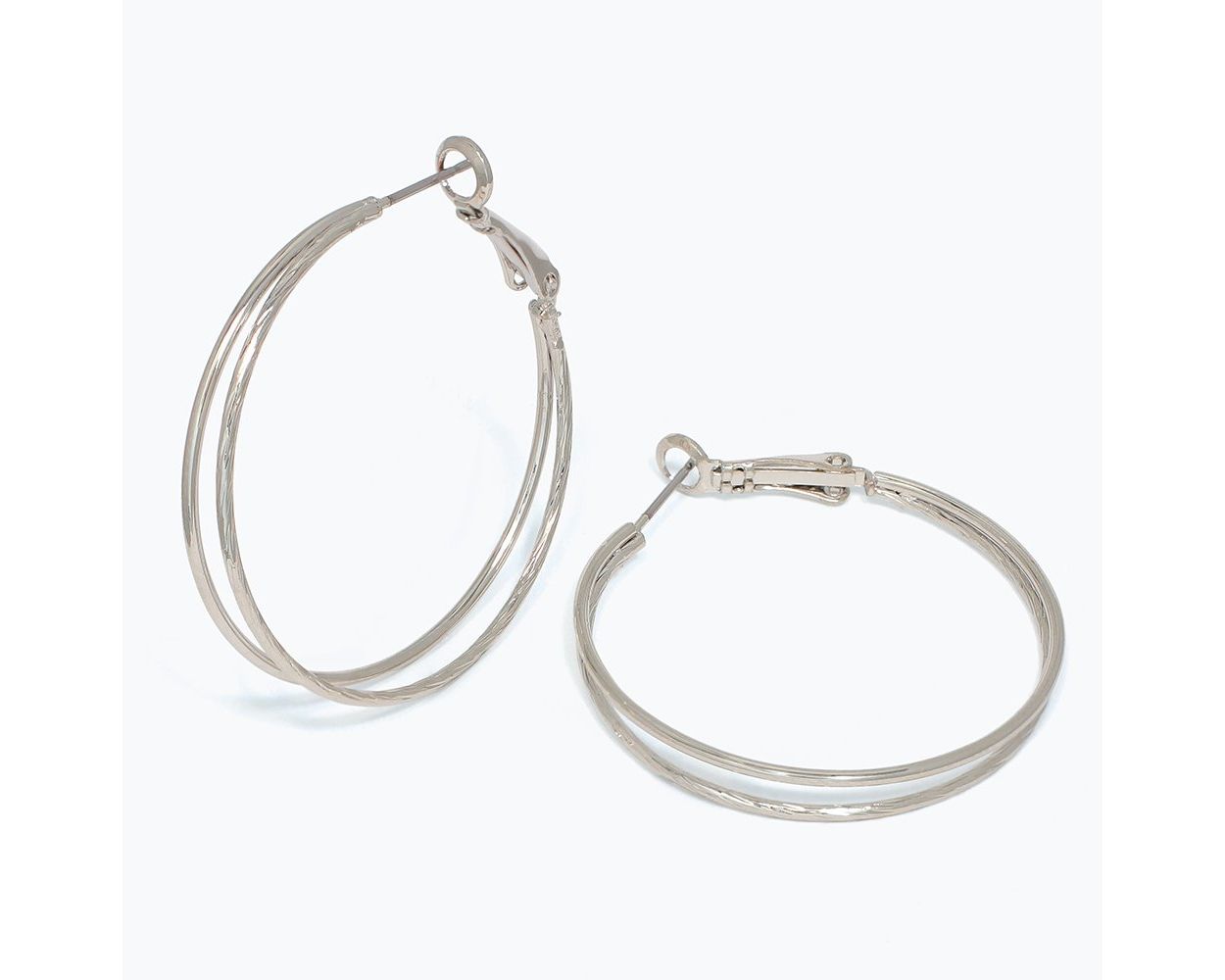 Two Strand Hoop Earrings