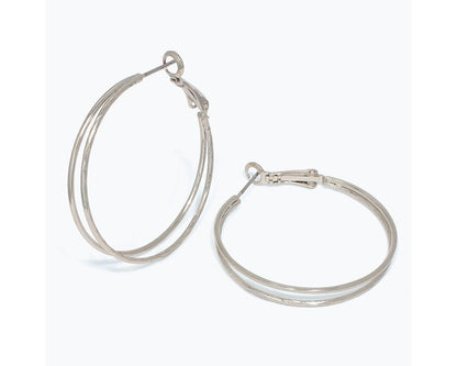 Two Strand Hoop Earrings