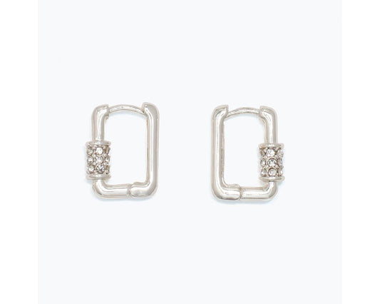 Huggies with Crystals Earrings