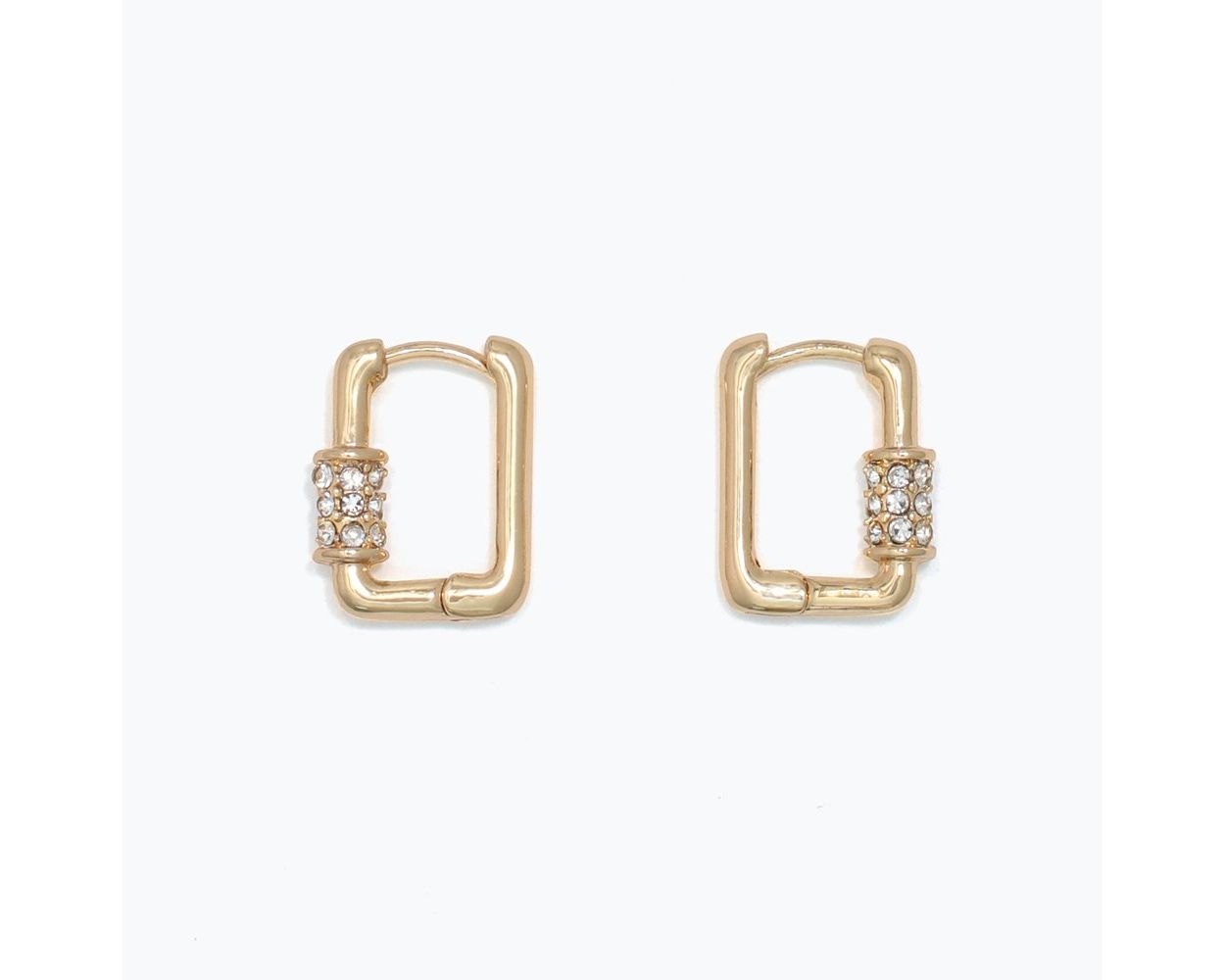 Huggies with Crystals Earrings