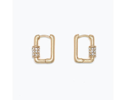 Huggies with Crystals Earrings