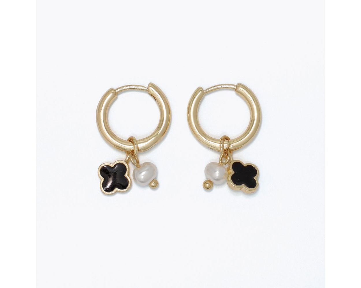 Black Clover Charm Earrings
