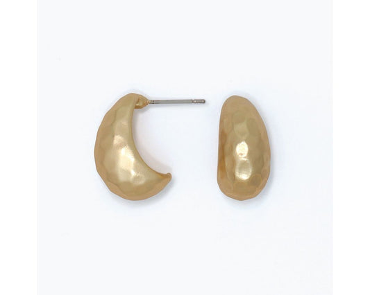 Hammered Gold Drop Earrings