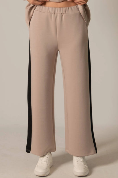 Butter Modal Side Stripe Wide Leg Pants
