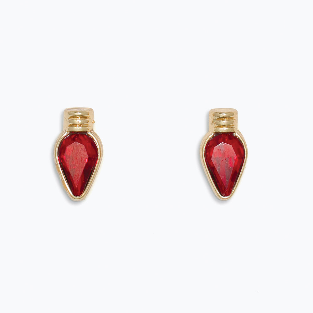 Red Christmas Bulb Earrings