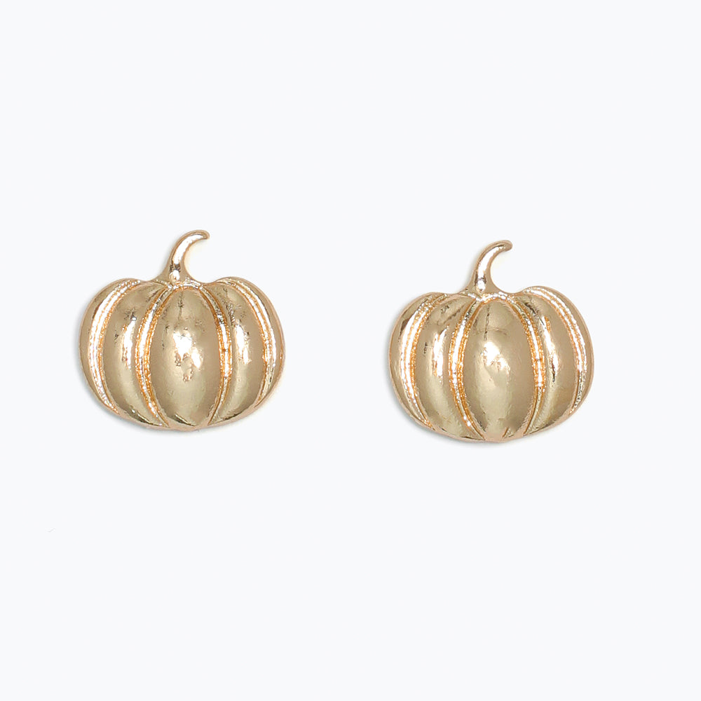 Gold Pumpkin Earrings