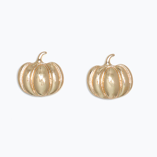Gold Pumpkin Earrings