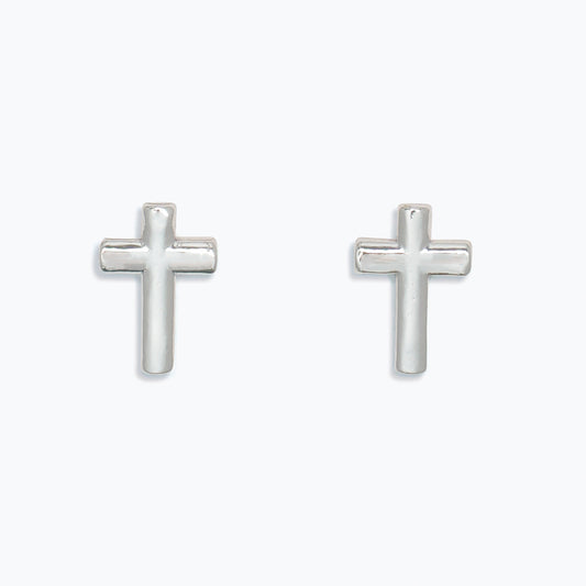 Classic Silver Cross Earrings