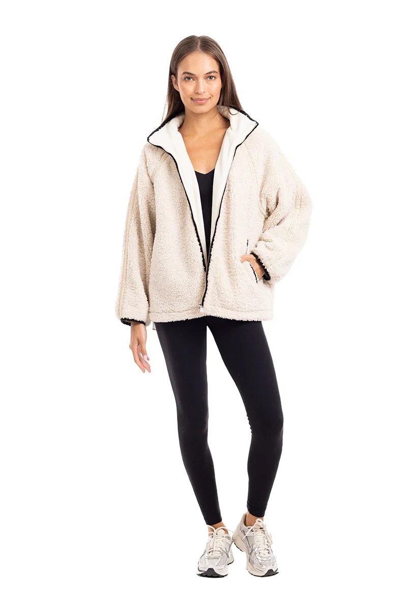 Sherpa Lace Trim Jacket