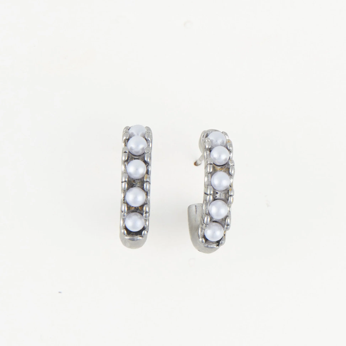 Narelle Waterproof Pearl C-Hoop Earrings
