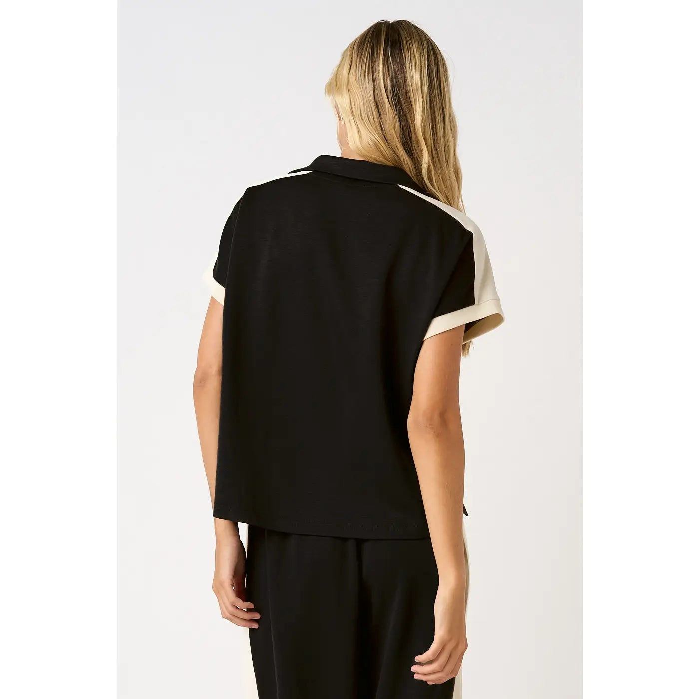 Striped Polo Short Sleeve Top