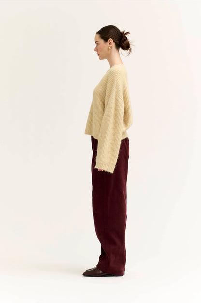 Loose Fit Fuzzy Yarn Sweater
