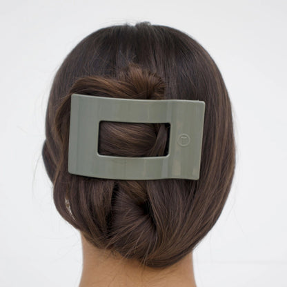 Flat Rectangle Hair Clip | Sage It Ain't So| Large