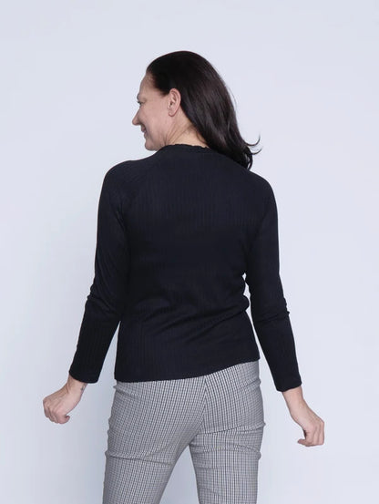 Long Sleeve Rib Knit Top