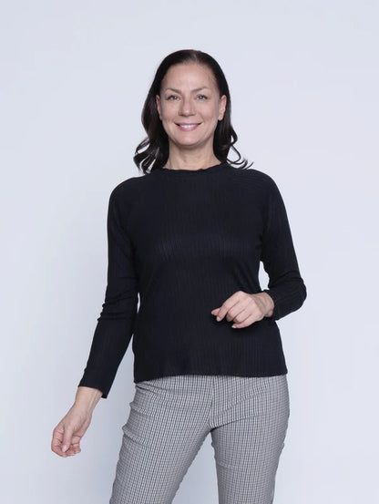 Long Sleeve Rib Knit Top