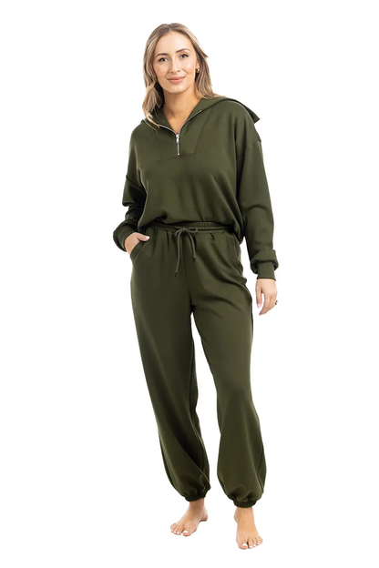 Olive Scuba Top