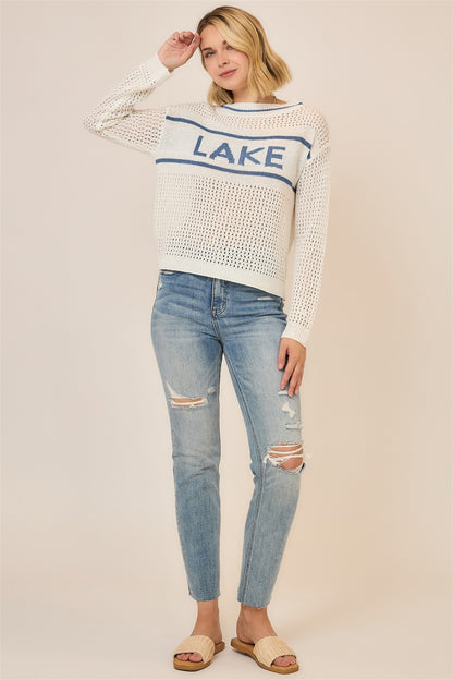 Open Light Knit Lake Pullover Sweater