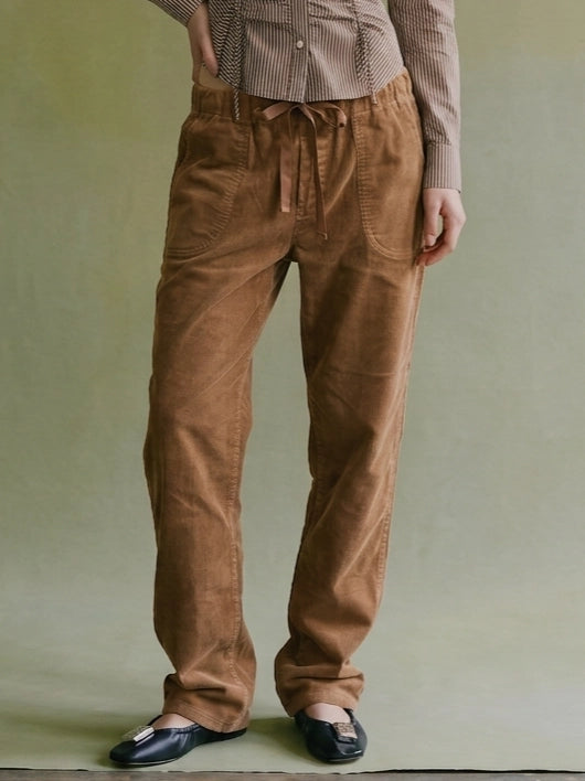 Corduroy Relaxed Drawstring Pants
