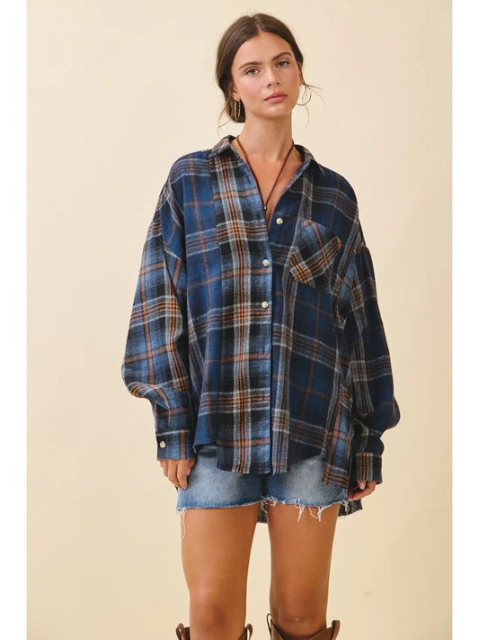 Kambrie Plaid Flannel Shirt
