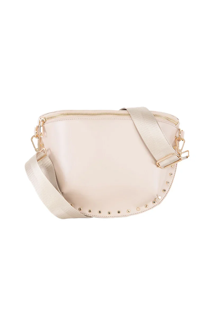 Gold-Studded Crossbody Sling Bag