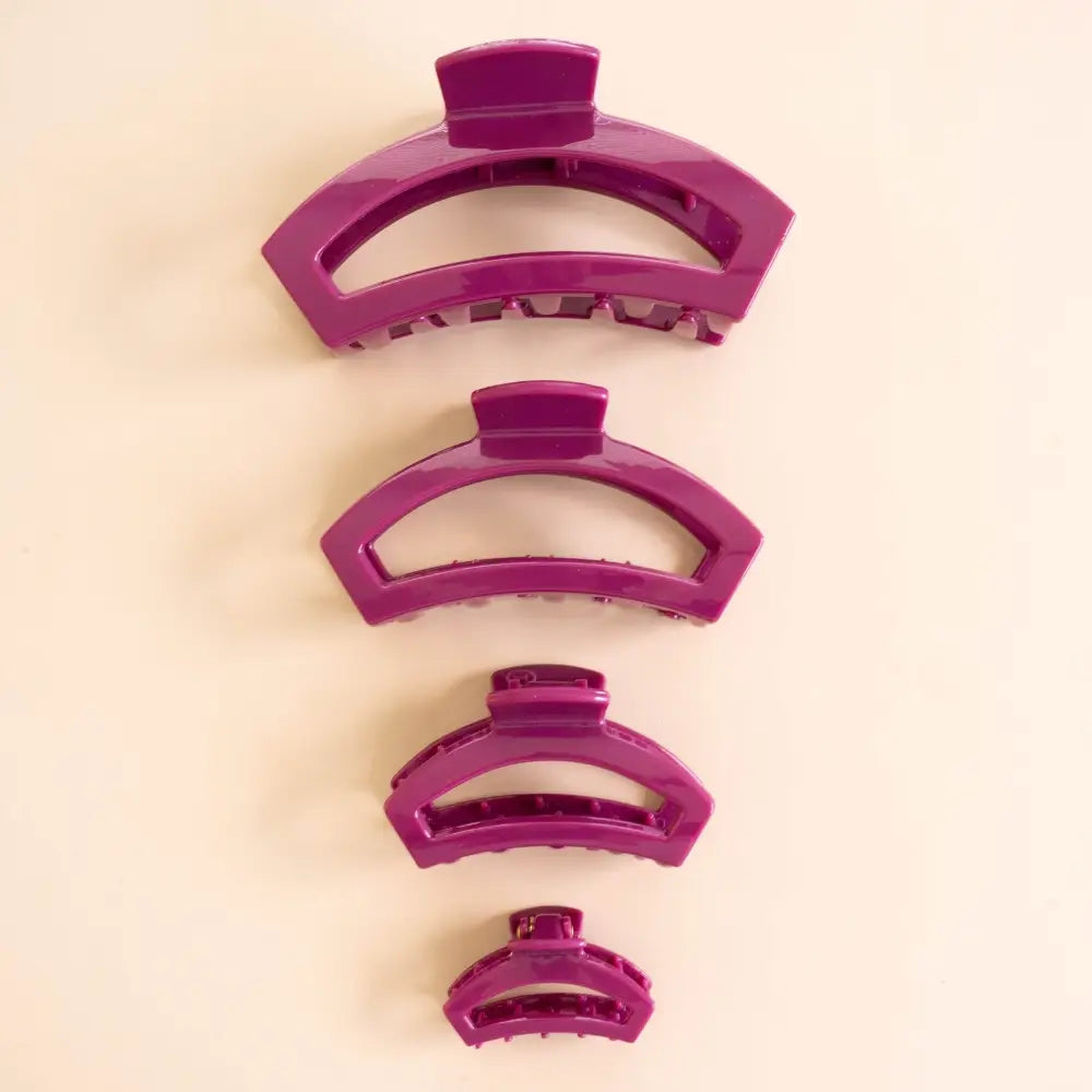 Open Hair Clip | Mulberry | Medium