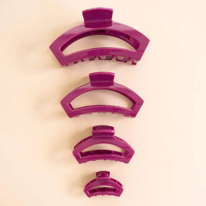 Open Hair Clip | Mulberry | Medium