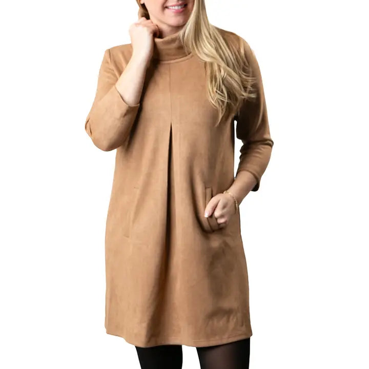 Hilary Faux Suede Dress