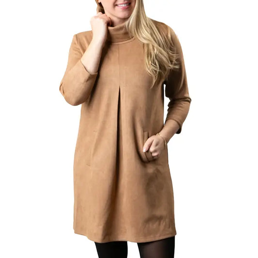 Hilary Faux Suede Dress