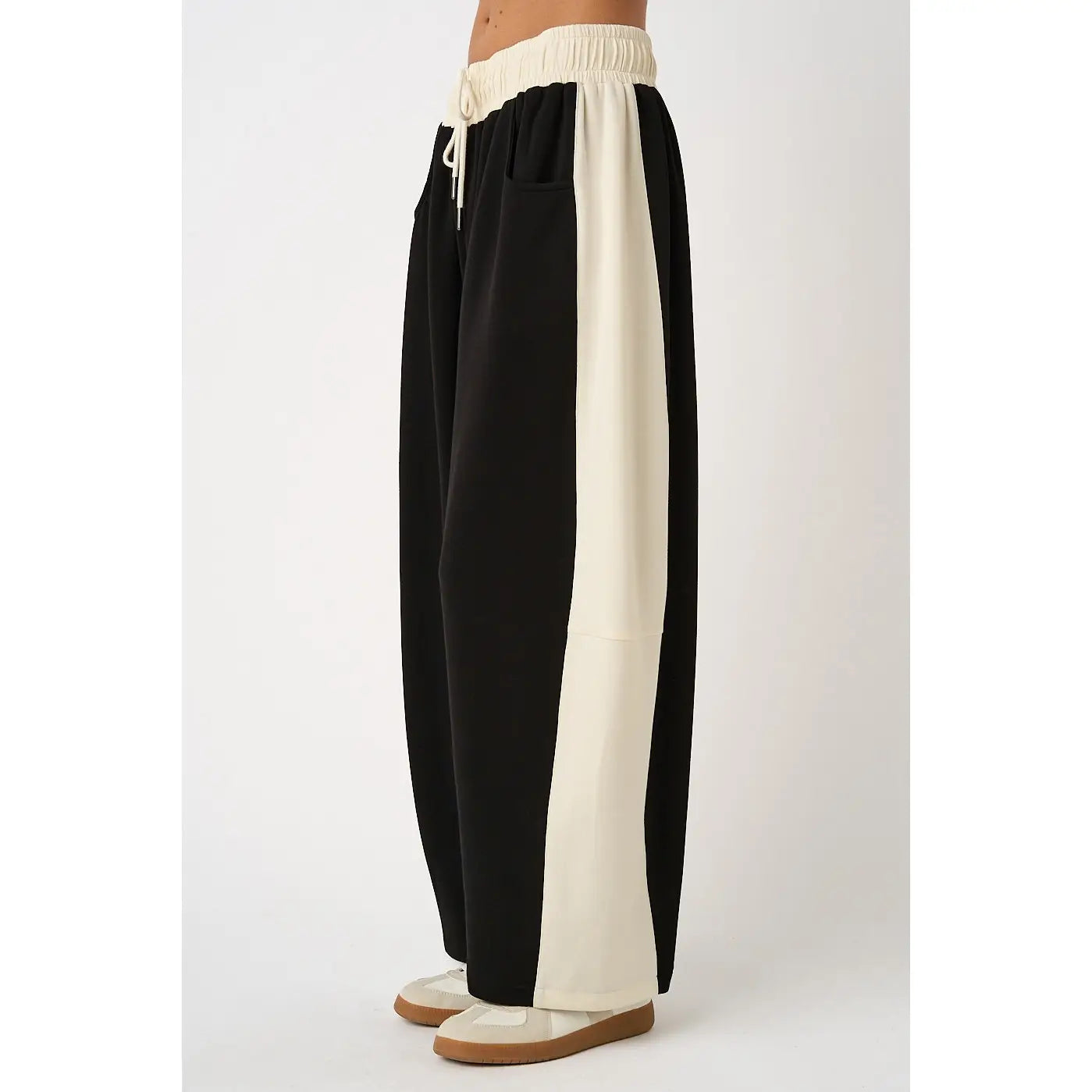 Striped Barrel Leg Lounge Pants