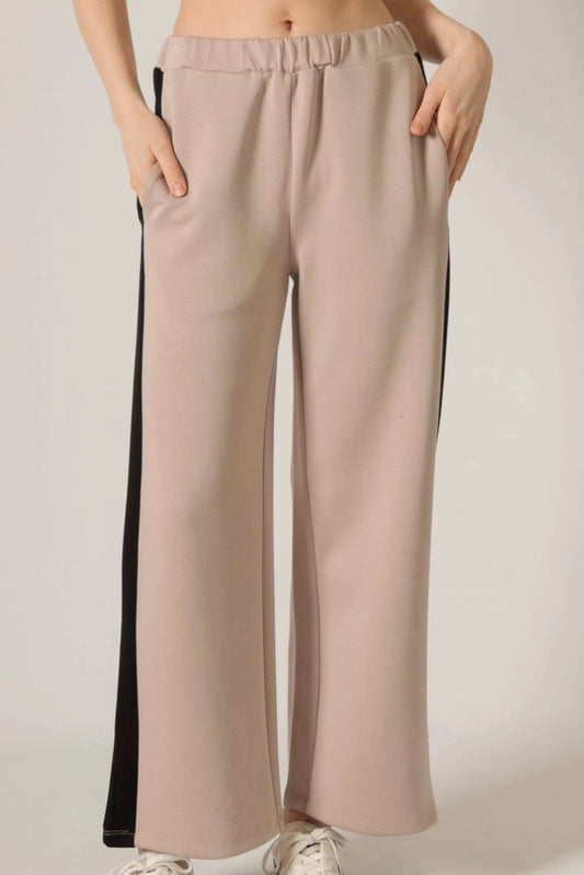 Butter Modal Side Stripe Wide Leg Pants