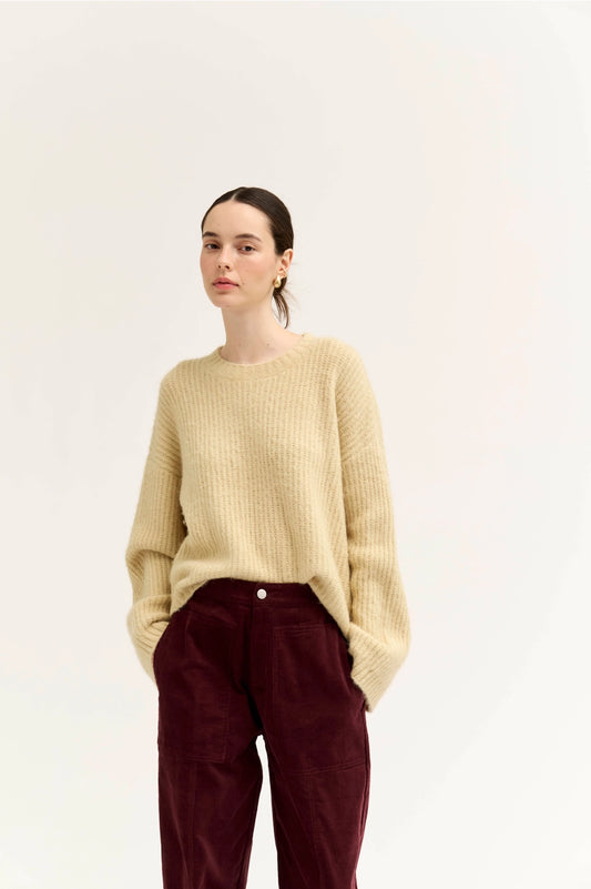 Loose Fit Fuzzy Yarn Sweater