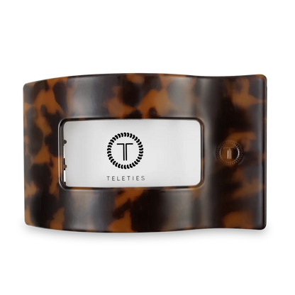 Flat Rectangle Hair Clip | Tortoise | Large