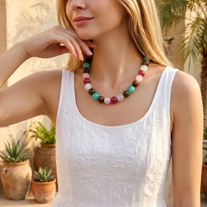 Chunky Berry Beaded Necklace