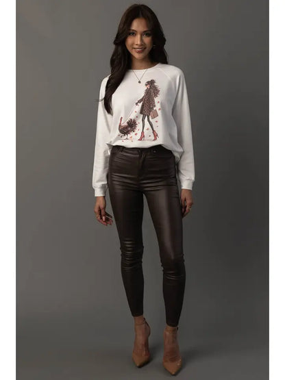 Girl Walking A Turkey Sweatshirt