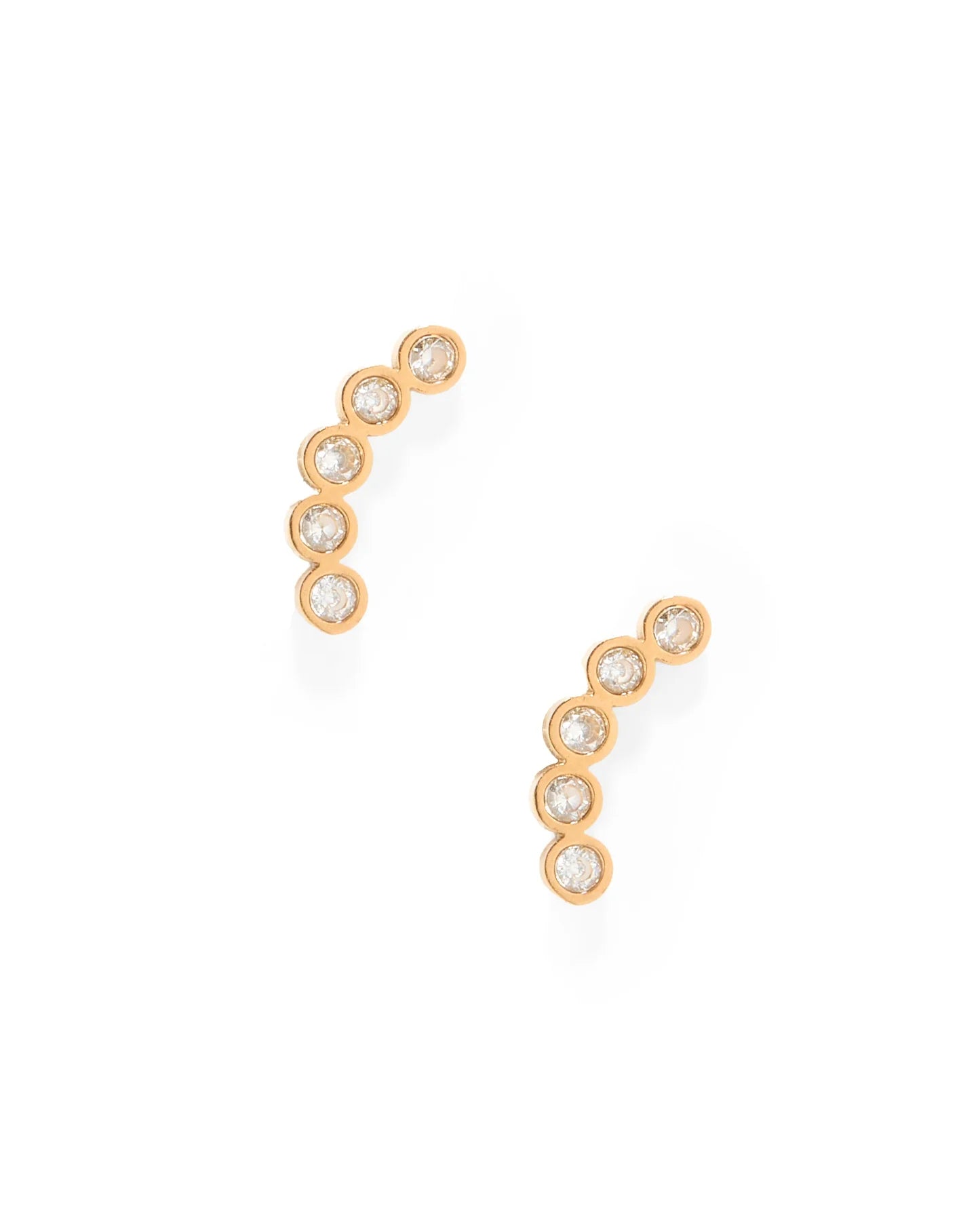 Abigail Sparkle Gold | Screwback Stud Earrings