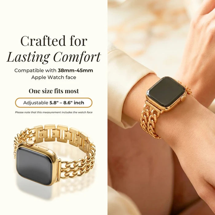 Gold Curve Luxury Apple Watch Strap