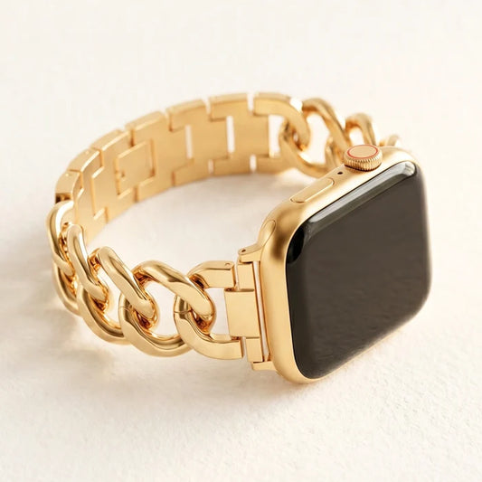 Gold Woven Luxury Apple Watch Strap