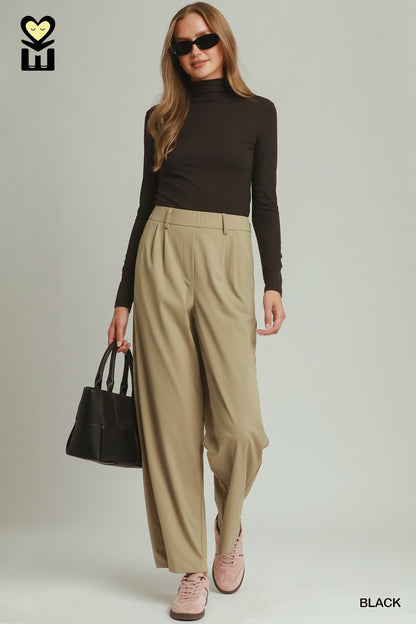 Pulse Knit Mock Neck Long Sleeve Top | 2 Colors Available