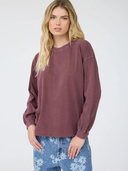 Maroon Long Sleeve Crew Neck