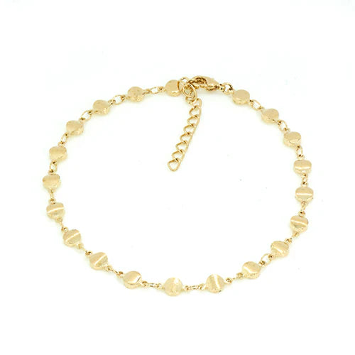 Yellow Gold Circle Anklet