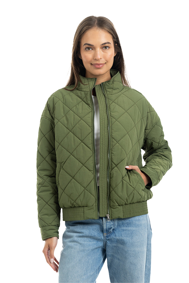 Sporty Diamond Quilted Jacket