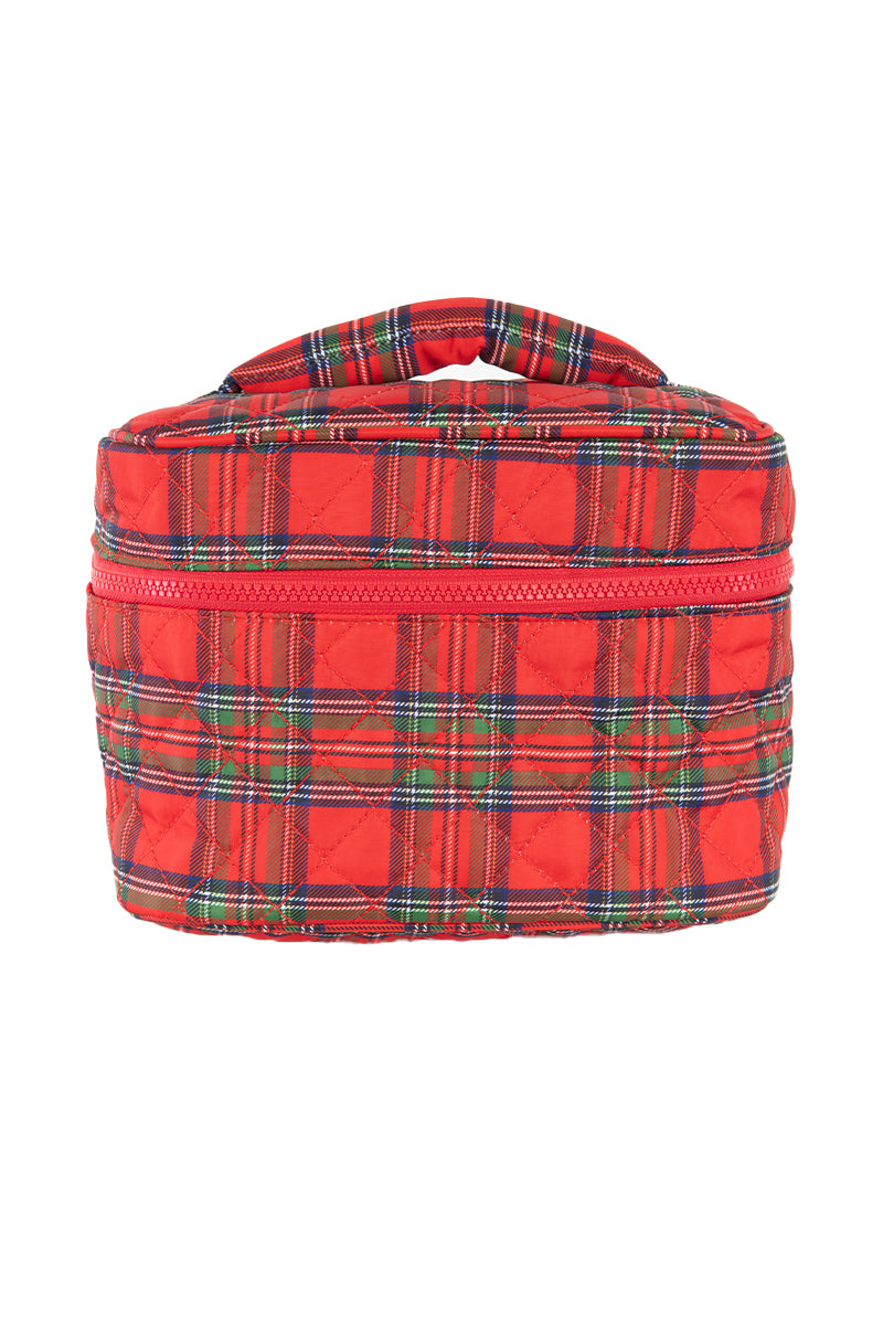 Plaid Holiday Makeup Bag