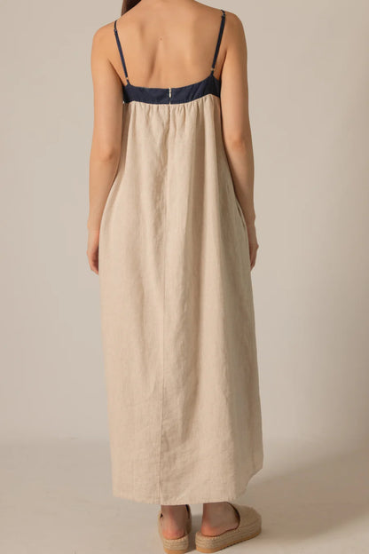 Mina Linen 2-Tone Dress