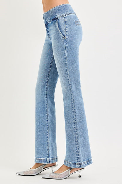 Tummy Control Mid Rise Flare Jeans