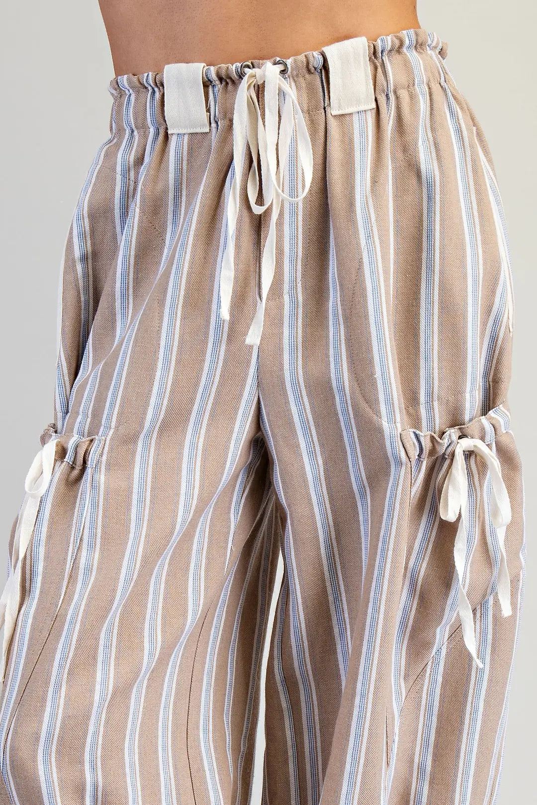 Soft Washed Striped Side Pocket Pants