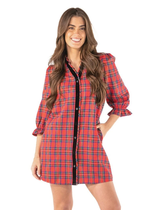 Holiday Button Down Dress 