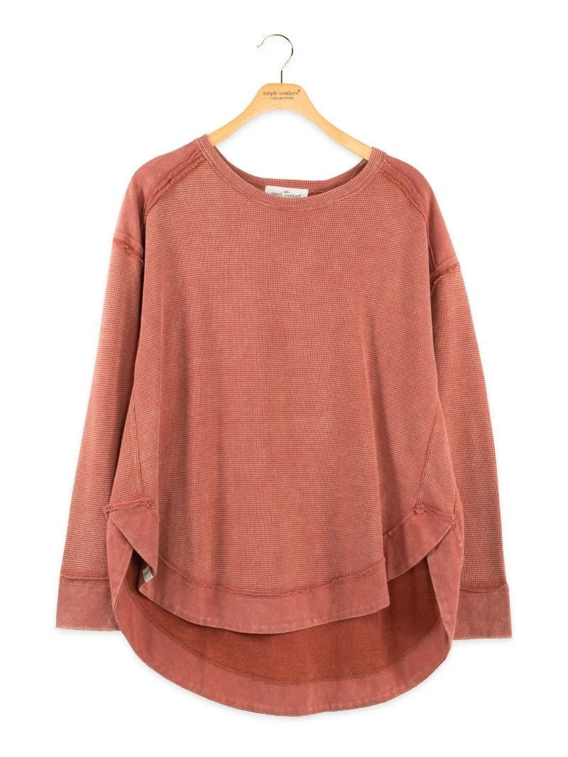 Great Lakes Waffle Pullover Top