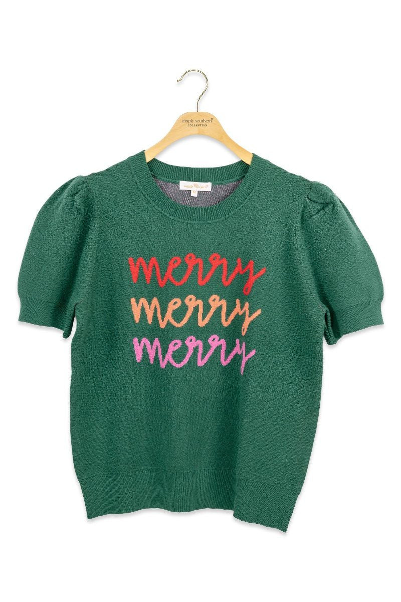 Merry Puff Sleeve Knit Sweater